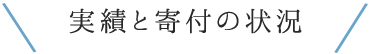 実績と寄付の状況